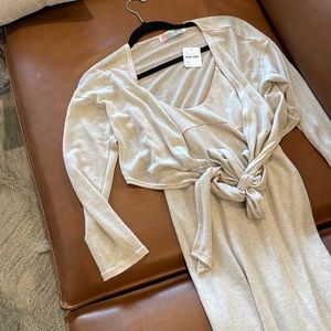 Beach maxi dress with matching cardigan